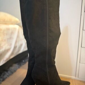 BAMBOO Black Over the Knee Boots